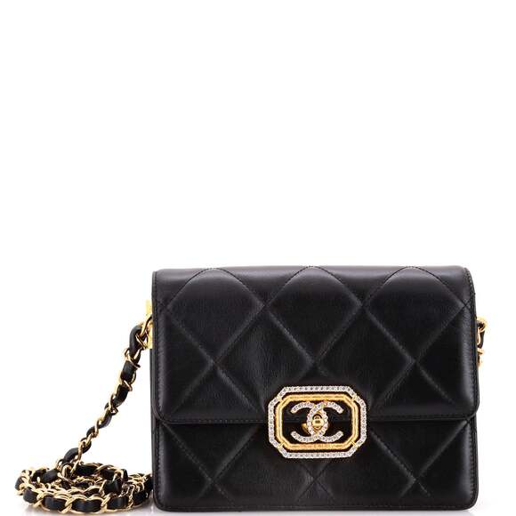 Chanel Crystal Geometric Frame Cc Flap #184659C41B - Picture 1 of 7